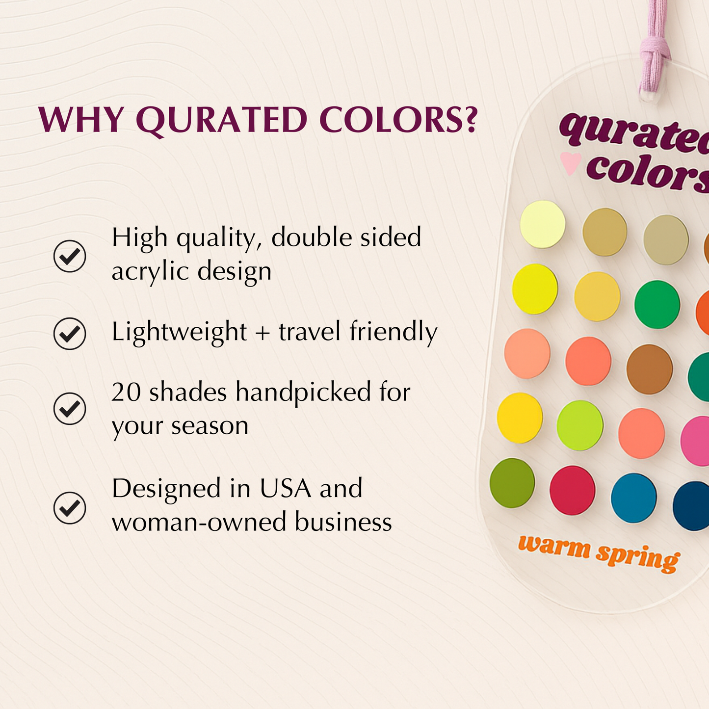 Seasonal Color Guide – Acrylic Swatch Card